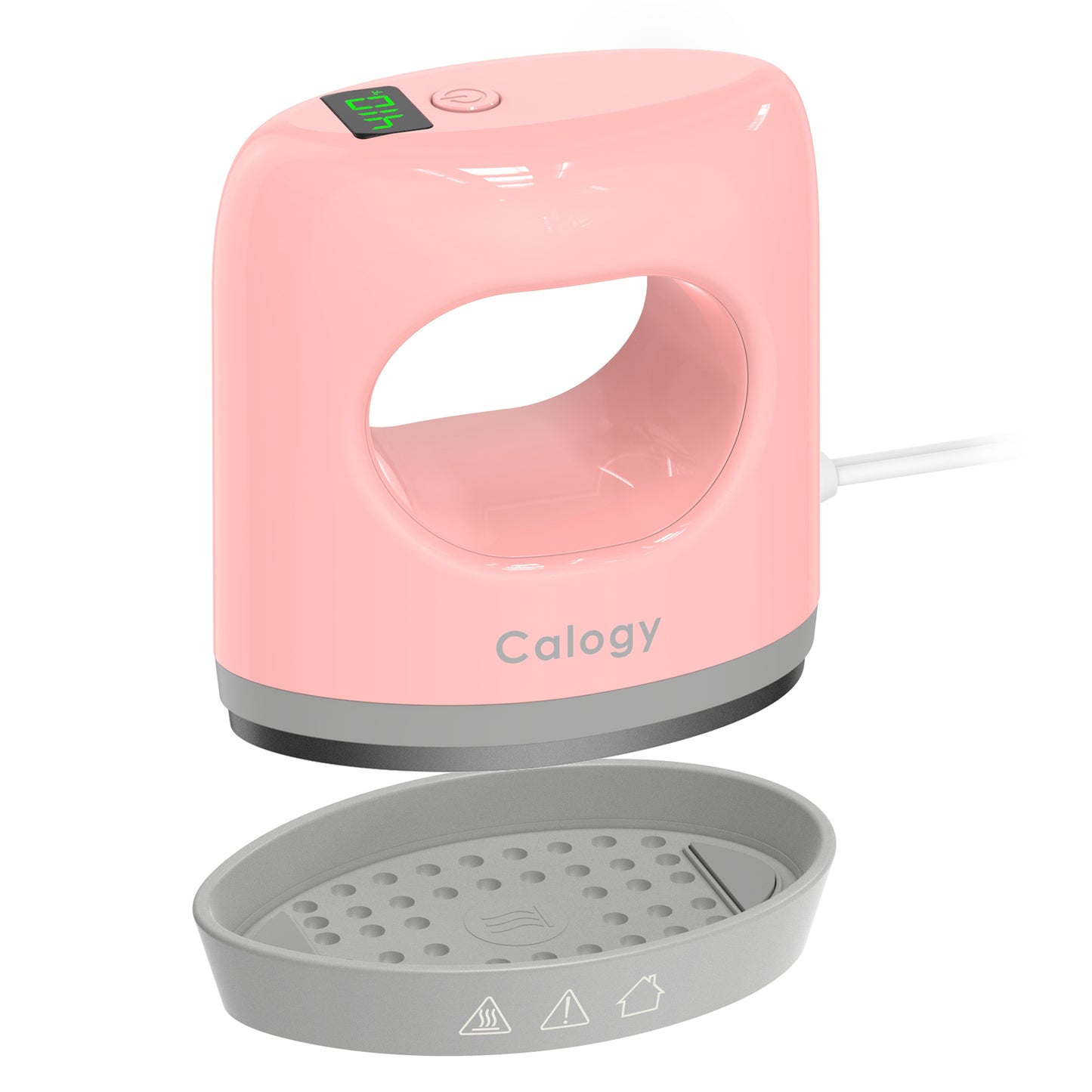 Calogy Super Mini Heat Press Machine, Fast Up to Max 410℉ in 3Mins & 4 Heating Setting with LED Display, Mini Iron for Crafting with Precision Tip, Easy for Small Objects Like Shoes, Hats (Blue)