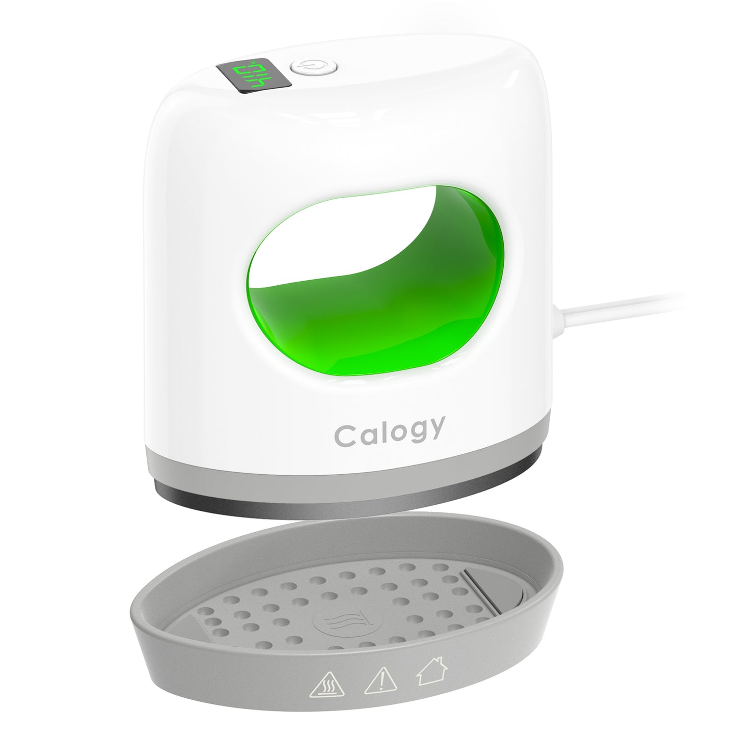 Calogy Super Mini Heat Press Machine, Fast Up to Max 410℉ in 3Mins & 4 Heating Setting with LED Display, Mini Iron for Crafting with Precision Tip, Easy for Small Objects Like Shoes, Hats (White Pink)