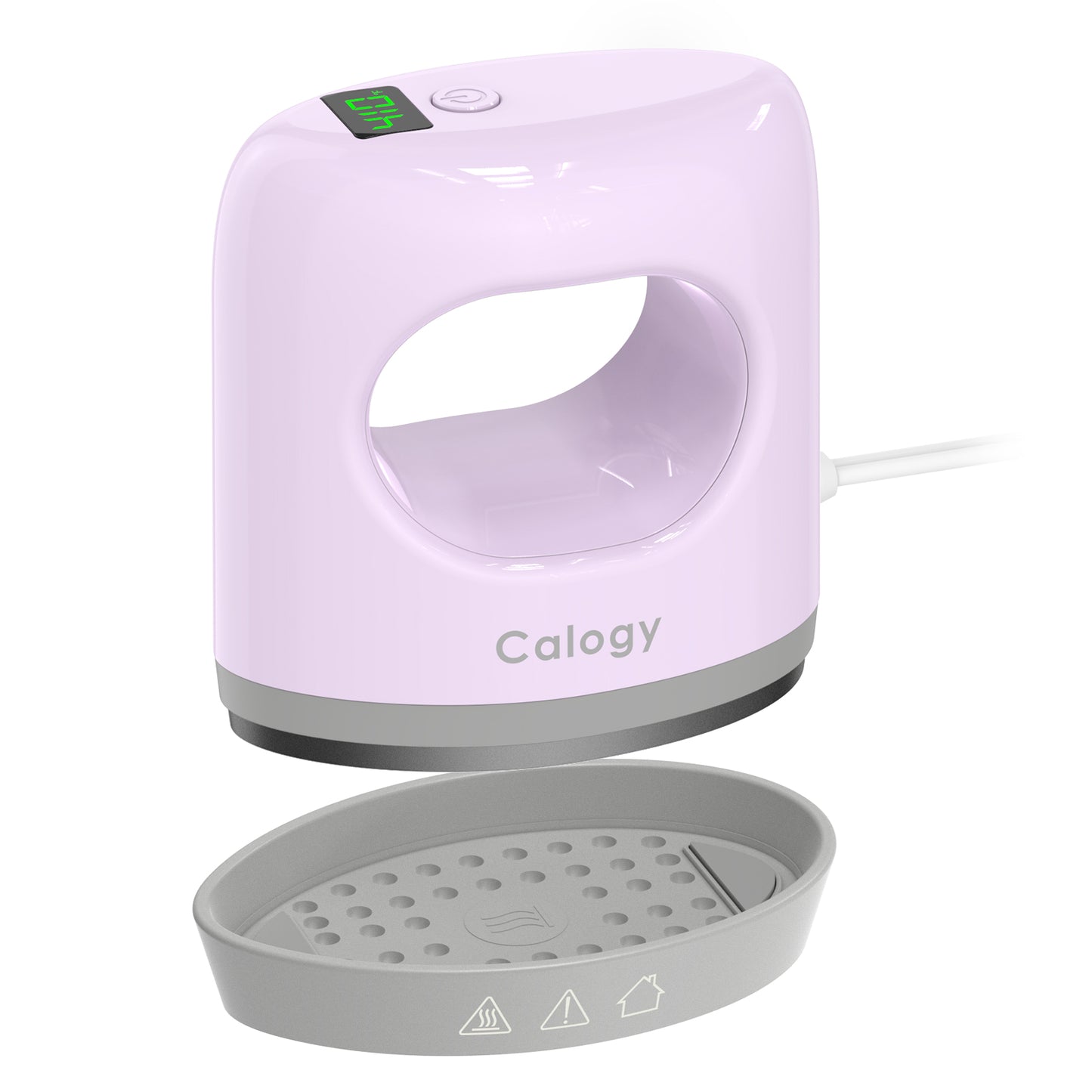 Calogy Super Mini Heat Press Machine, Fast Up to Max 410℉ in 3Mins & 4 Heating Setting with LED Display, Mini Iron for Crafting with Precision Tip, Easy for Small Objects Like Shoes, Hats (Blue)